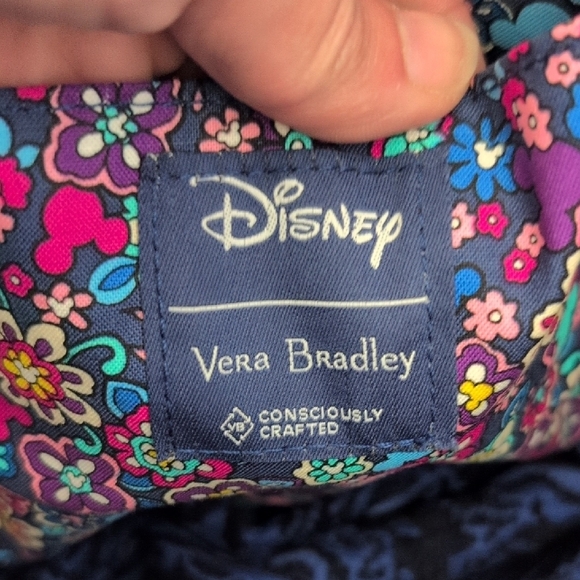 Vera Bradley Quilted Tote with Disney Embroidery Minnie & Mickey Collectable - Picture 6 of 14
